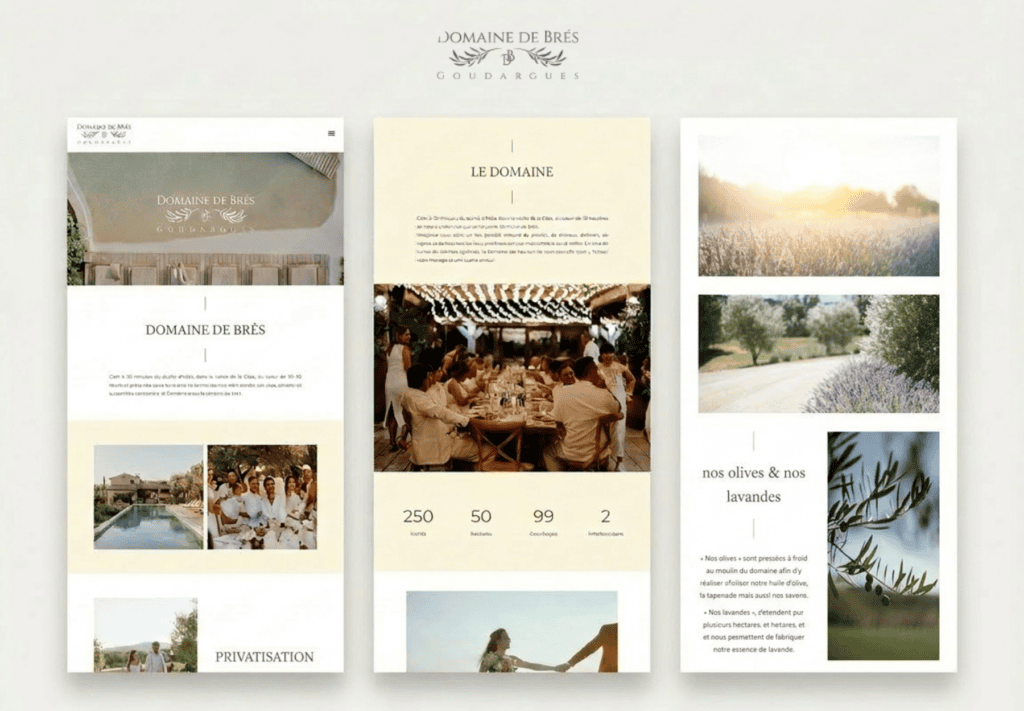 mockup-site-web-domaine-de-bres-graphiste-nimes4 Mockup site web Domaine de Brés Goudargues — création WordPress graphiste freelance Nîmes