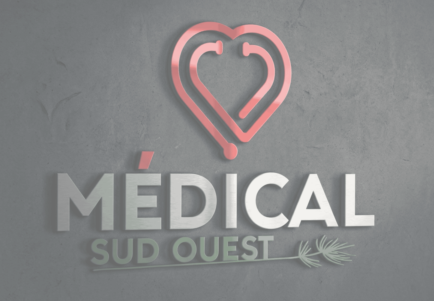 Logo Médical Sud Ouest — création identité visuelle graphiste freelance Nîmes
